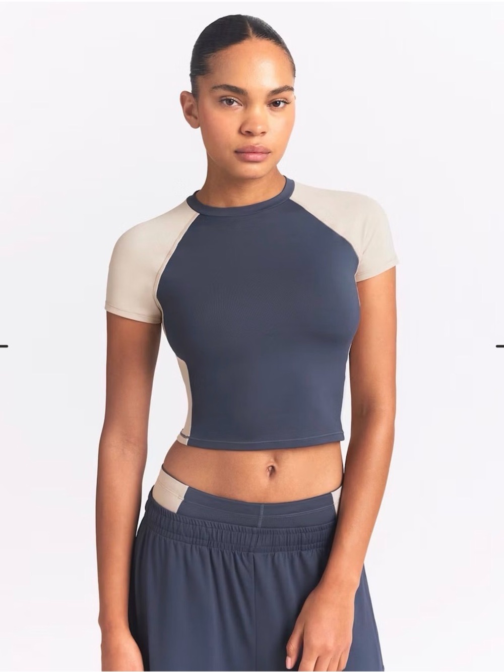 NWOT NikeSKIMS MATTE SHINE MIX CROPPED BABY TEE